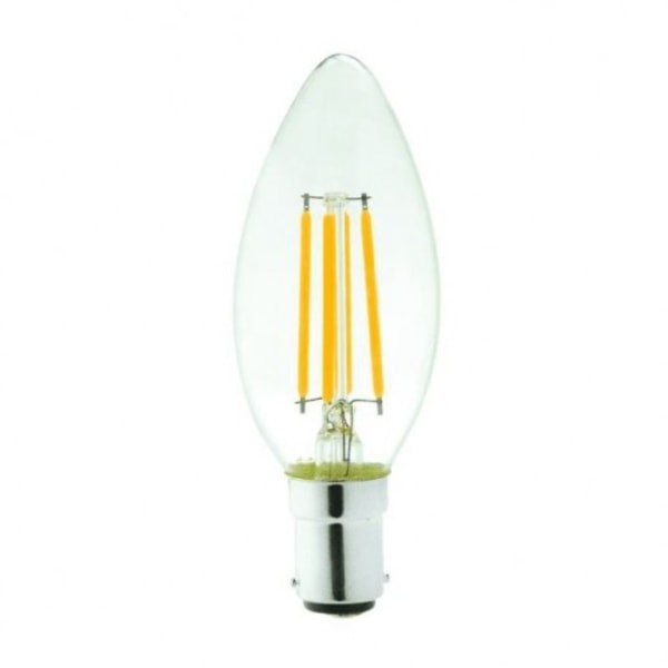 Lyveco SBC Clear LED 4 Filament 470 Lumens Candle 2700K Light B Transparent One Size