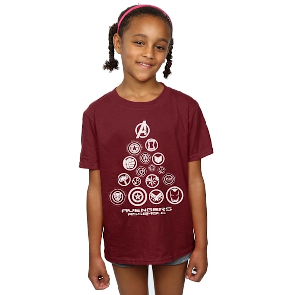 Marvel Girls Avengers Endgame Pyramid Icons Bomull T-shirt 9-11 Burgundy 9-11 Years