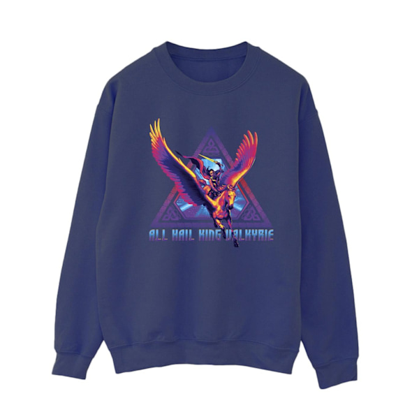 Marvel Dam/Kvinnor Thor Love And Thunder Valkyrie Sweatshirt Navy Blue L