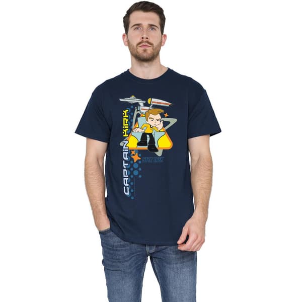 Star Trek Quogs Herr Captain´s Stol T-Shirt M Marinblå Navy M