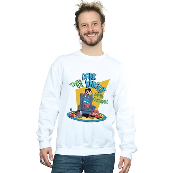 DC Comics Herr Super Friends Dark Knight Before Christmas Sweatshirt White 4XL
