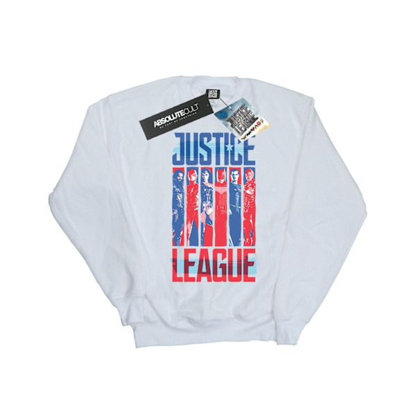 DC Comics Boys Justice League Movie Team Flag Sweatshirt 5-6 år White 5-6 Years