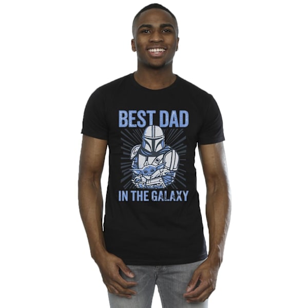 Star Wars Herr Mandalorian Bästa Pappa Galaxy T-shirt S Svart Black S