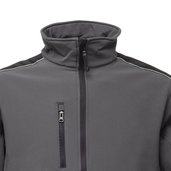 Regatta Sandstorm slitstarkt arbetskläder Softshell-jacka för män (vattenavvisande) Seal Grey/Black M