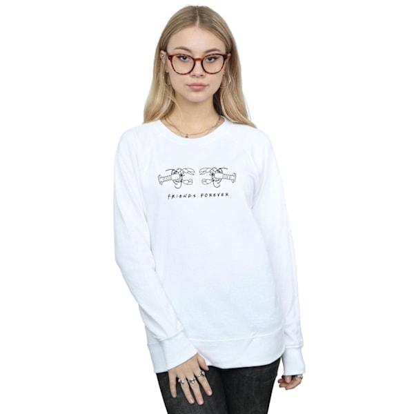 Friends Dam/Damer Hummer Logotyp Sweatshirt M Vit White M