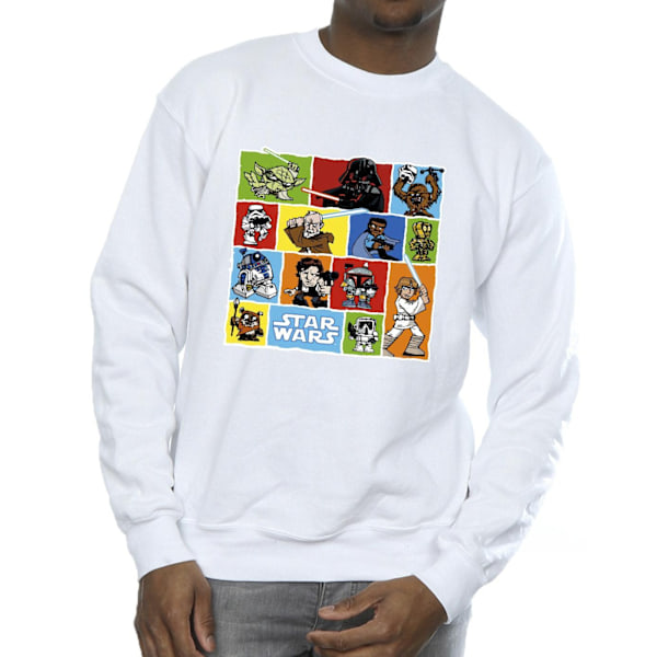 Star Wars Comic Drawing Montage Sweatshirt XL Vit White XL
