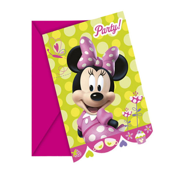 Disney Bow-Tique Minnie Mouse Inbjudningar (6-pack) One Size Multicoloured One Size