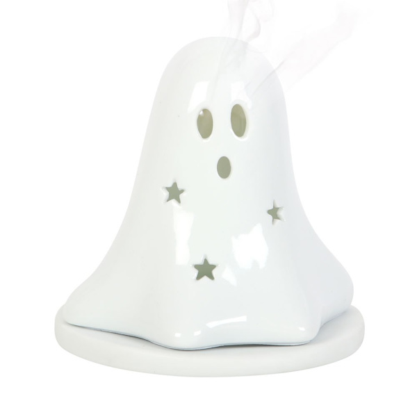 Something Different Keramisk Spök Tealight- och Rökelsekonhållare White One Size