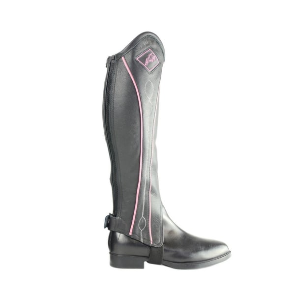 HyLAND Adults Two Tone Leather Gaiters S Svart/Rosa Black/Pink S
