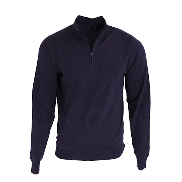 Premier Herr 1/4 Dragkedja Stickad Tröja 4XL Marinblå Navy 4XL