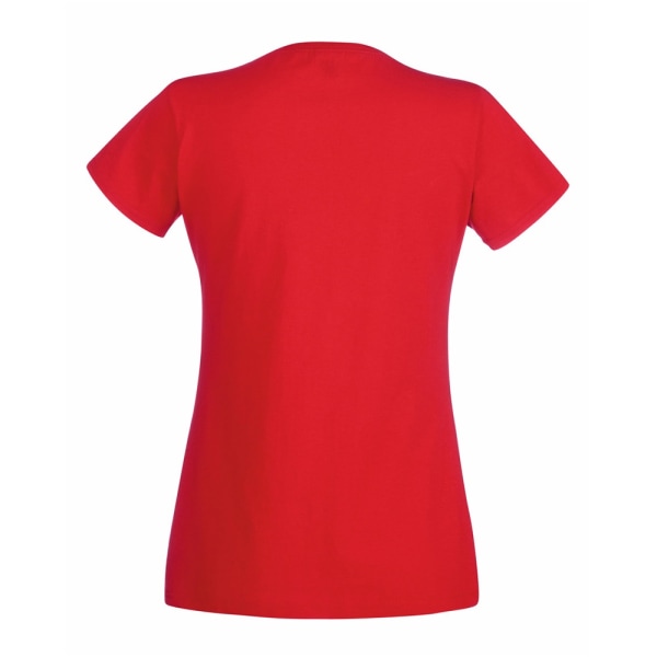 Fruit Of The Loom Damer/Kvinnor Lady-Fit Valueweight Kortärmad Red S