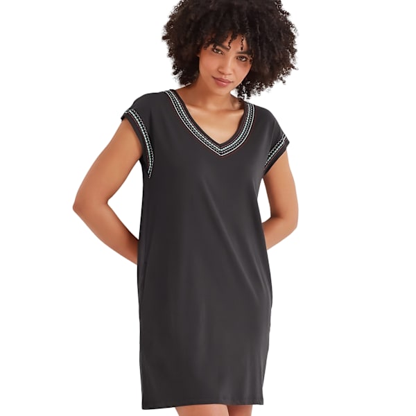 TOG24 Dam/Dam Nicolette Jersey Klänning 8 UK Washed Black Washed Black 8 UK