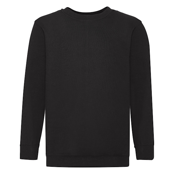 Fruit Of The Loom Barnkläder Unisex Set In Sleeve Sweatshirt 3-4 Black 3-4