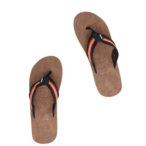 Weird Fish Malham Flip-flops i fuskläder för män, storlek 44.5 Caramel Caramel 10 UK