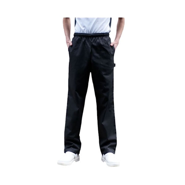 Dennys Unisex Svart Elastisk Byxa / Kockkläder 4XL Svart Black 4XL