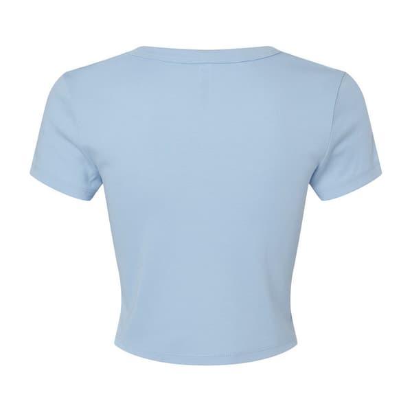 Bella + Canvas Dam/Dam Micro-Rib Crop Top XS Solid Baby B Solid Baby Blue XS