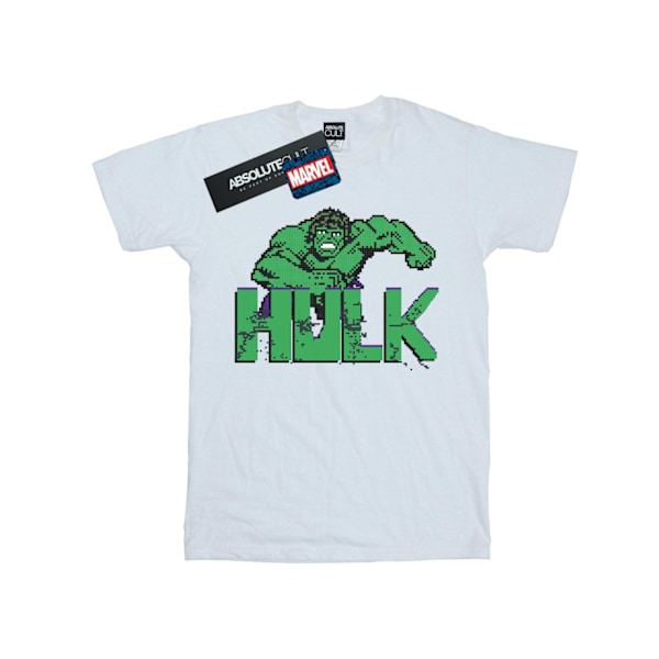 Marvel Dam/Kvinnor Hulk Pixelated Bomull Boyfriend T-Shirt 5X White 5XL