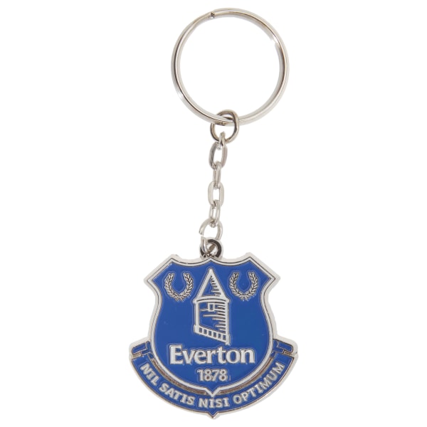 Everton FC Official Metal Football Crest Nyckelring One Size Silve Silver/Blue One Size