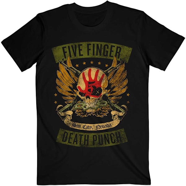 Five Finger Death Punch Unisex Adult Locked & Loaded Bomull T-S Black L