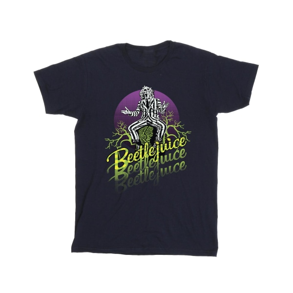 Beetlejuice Herr Lila Cirkel T-shirt XXL Marinblå Navy Blue XXL