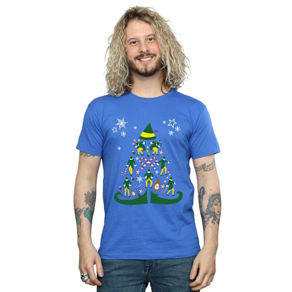 Elf Herr Julgran T-shirt L Royal Blue Royal Blue L