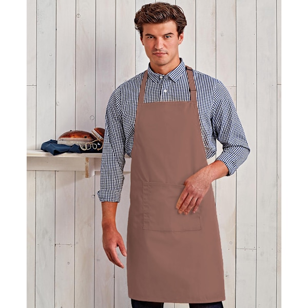 Premier Dam/Kvinnors Färger Bip Förkläde Med Ficka / Arbetskläder Mocha One Size