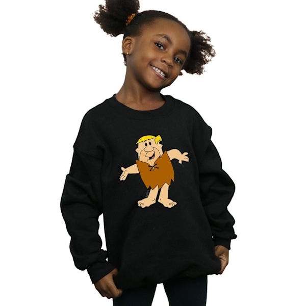 The Flintstones Girls Barney Rubble Classic Pose Sweatshirt 9-1 Black 9-11 Years