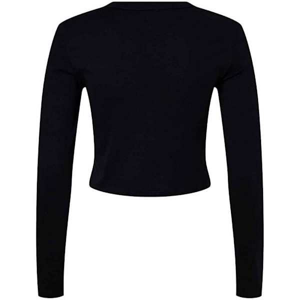Bella + Canvas Dam/Kvinnor Micro-Rib Långärmad T-shirt L S Solid Black L