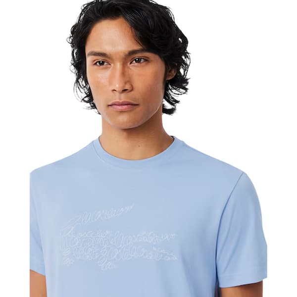 Lacoste Herr Script Ultra Dry T-shirt M Blå Blue M