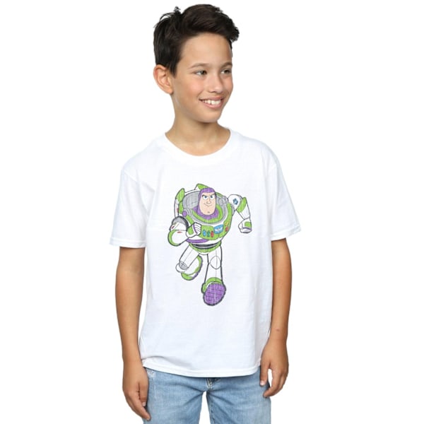 Disney Pojkar Toy Story 4 Klassisk Buzz Lightyear T-Shirt 7-8 År White 7-8 Years