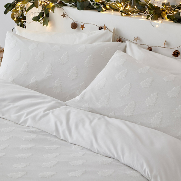 The Linen Yard Tufted Julgran Täcke Set King Snö Snow King