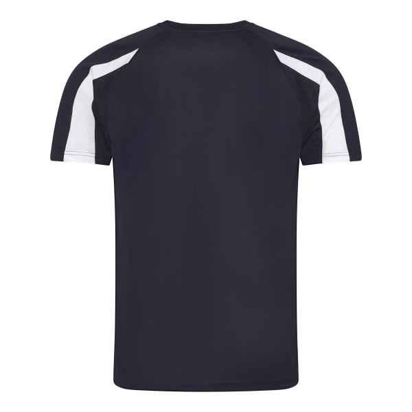 Just Cool Mens Contrast Cool Sports Plain T-Shirt 2XL French Na French Navy/Arctic White 2XL