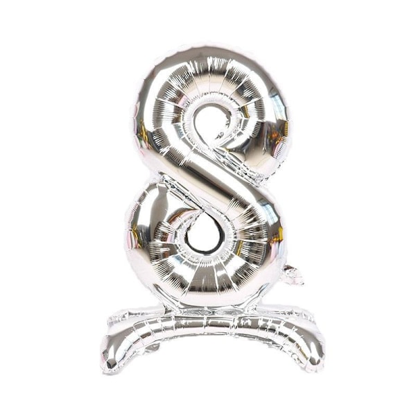 Realmax 8 Nummer Ballong En Storlek Silver Silver One Size