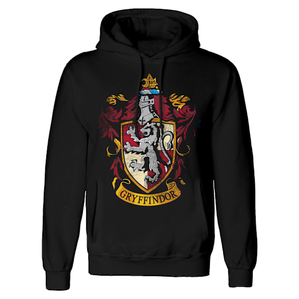 Harry Potter Unisex Vuxen Gryffindor Distressed Hoodie L Svart Black L