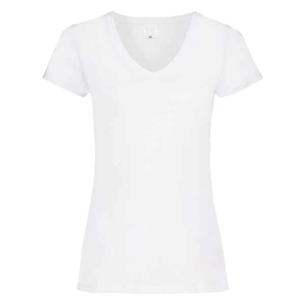 Dam/dam V-halsad casual T-shirt med V-ringad avslappnad modell M Snow Medium