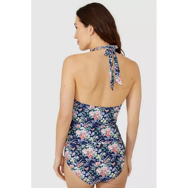 Debenhams Dam/Kvinnors Blommig Tankini Topp 10 UK Marinblå Navy 10 UK