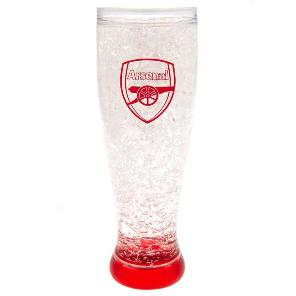Arsenal FC Slim zer Pint Glas En Storlek Klar/Röd Clear/Red One Size