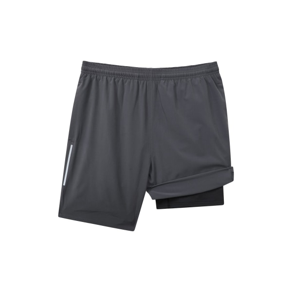 Mountain Warehouse Mens Motion 2 in 1 Shorts M Grå Grey M