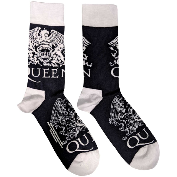 Queen Unisex Adult Crest Socks 7 UK-11 UK Marinblå/Vit Navy Blue/White 7 UK-11 UK