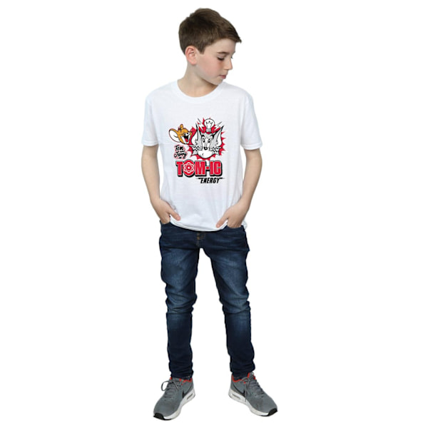 Tom And Jerry Boys Tomic Energy T-shirt 12-13 år Vit White 12-13 Years