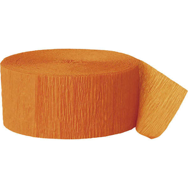 Unik Fest Crepe Streamer Rulle (81ft) En Storlek Orange Orange One Size