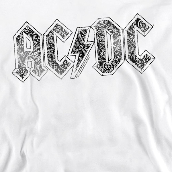 AC/DC Unisex Vuxen Paisley Logo Sweatshirt XL Vit White XL