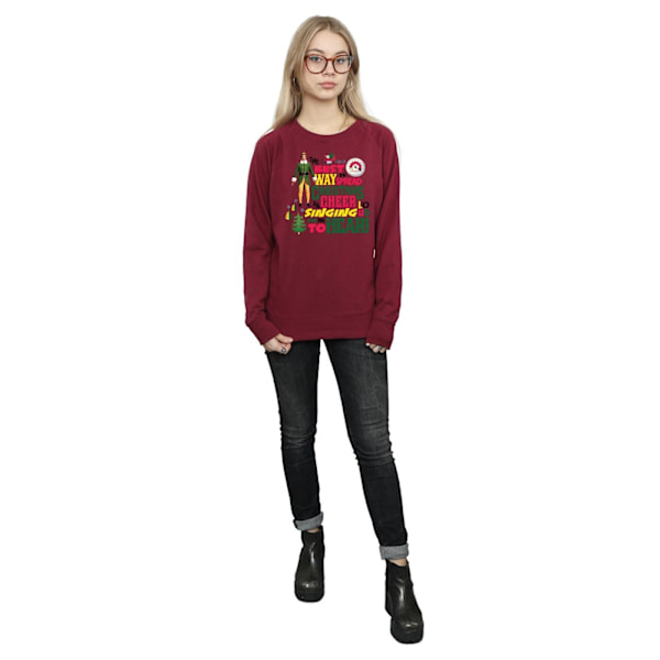 Elf Dam/Damer Jultröja Sweatshirt XXL Bourgogne Burgundy XXL