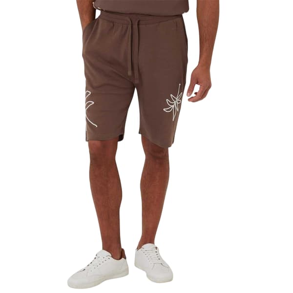 Threadbare Herrshorts med blommönster L Mustang Brun Mustang Brown L