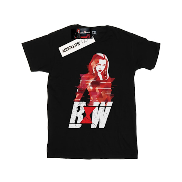 Marvel Womens/Ladies Black Widow Filmlogotyp Konstverk Bomull Pojkvän Black XL