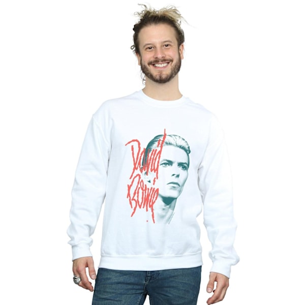 David Bowie Herr Mono Stare Sweatshirt 4XL Vit White 4XL