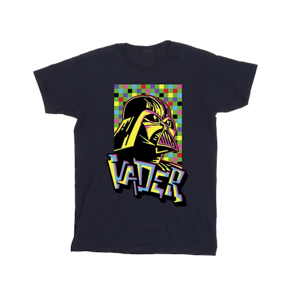 Star Wars Girls Vader Graffiti Pop Art Bomull T-shirt 5-6 år Navy Blue 5-6 Years