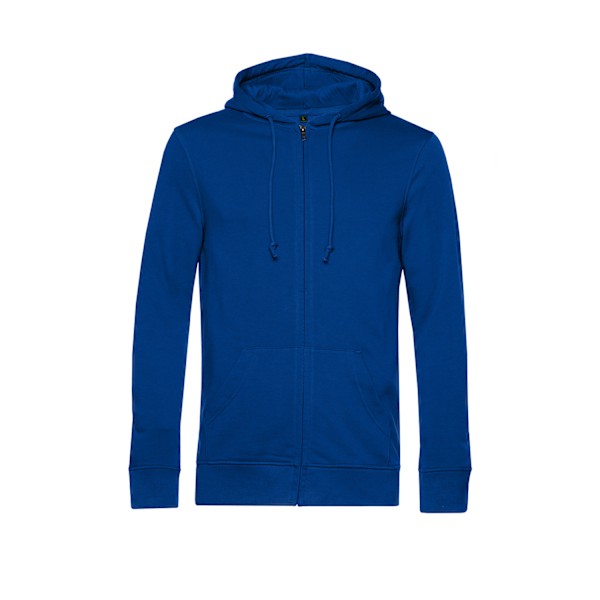 B&C Herr Organic Hoodie med Dragkedja S Royalblå Royal Blue S