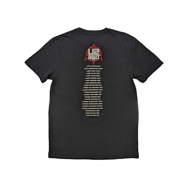 U2 Unisex Vuxen 360 Grader Tour 2010 Equals Tryck T-shirt Black M