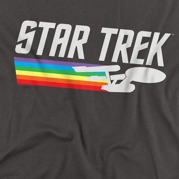 Star Trek Unisex Vuxen Rainbow Trail T-Shirt S Kolgrå Charcoal S
